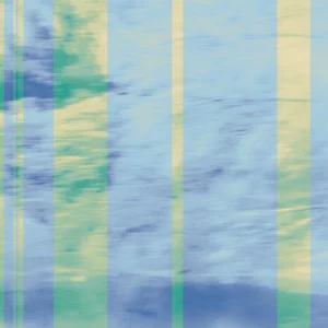 Soft blue and green abstract with vertical translucent stripes, evoking reflections of sky and light on water.