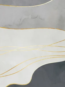 Flowing neutral tones divided by elegant gold lines, evoking calm balance.