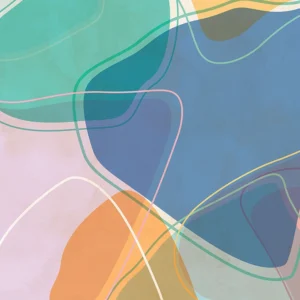 Soft, overlapping rock forms in pastel tones flow together, creating a serene and airy abstract composition.
