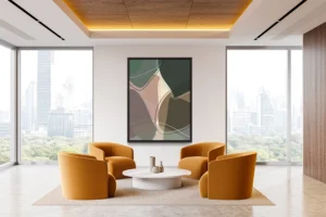 Soft, overlapping rock forms in neutral tones flow together, creating a serene and airy abstract composition.