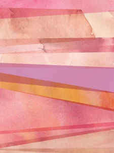 Layered pink hues and dimensional texture evoke calm and continuity.
