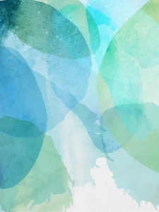 Abstract watercolor petals in soft blue and green tones. Abstract watercolor petals in soft blue and green tones.