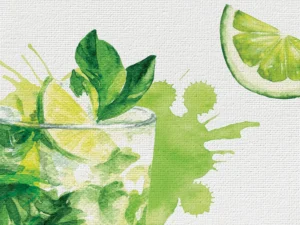 A vibrant mojito that stirs up minty freshness and summer vibes.