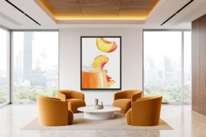 A dreamy Peach Bellini—sunny, fizzy, and effortlessly chic.