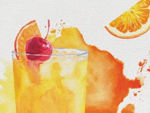 Bright and refreshing, this Tequila Sunrise is a visual celebration of sunrise flavors.
