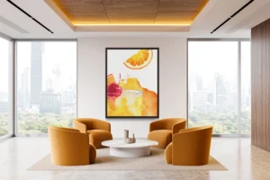 A lively Tequila Sunrise—bold, bright, and perfectly blended for a fresh start.