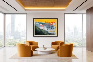 This dynamic postcard captures the majestic power of Niagara Falls.