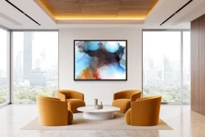 Austin, Texas–based painter Andrea Pramuk creates organic abstractions by blending paint pouring techniques with image lift and transfer, layered with delicate brushwork.