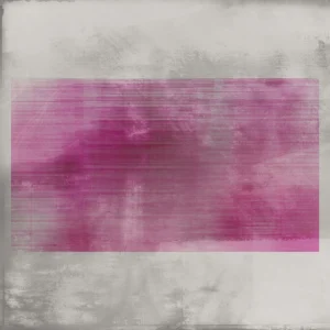 Vibrant magenta hues flow through misty forms, balanced by delicate layered gradients.