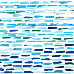 A series of playful hues of blue and green dance across the page.