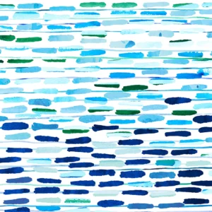 A series of playful hues of blue and green dance across the page.