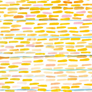 Soft, flowing gold patterns interlace with pink and blue for peaceful unity.