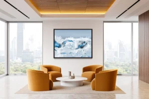 Crystalline water surges upward, capturing fluid motion frozen in shimmering clarity.