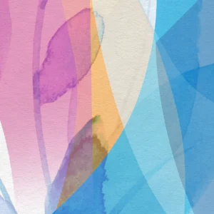 A watercolor stem lurks behind a veil of colors.