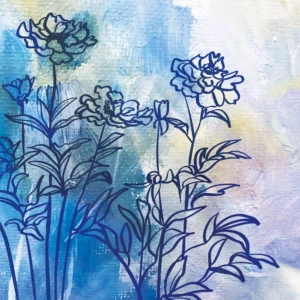 A textured composition of fine lines, capturing the delicate patterns of nature.