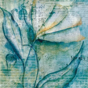 Weathered blue-green leaves unfold softly, layered with texture and timeworn depth.