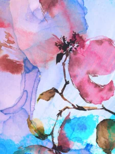 A gorgeous bloom wilts with glorious purpose in this striking mirage of colors.