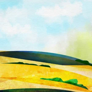 The sun moves out of sight on bright golden hills contrasting shadowed plains that miss it's warmth.