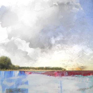 The sun sets on another day in the crackling, cloudy fields of the heartland.