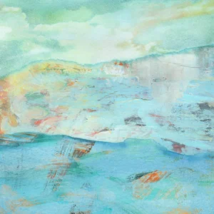 Waves and sky lap against one another in blending euphoria.