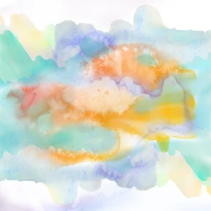Shifting colors, like gaseous clouds of orange, teal and purple give figure to passing thoughts.