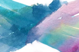 Streaks of watercolors cross and meld, suffuse into brighter blends.