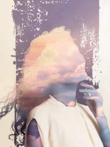 A vast infinity resides within the silhouette of each person.