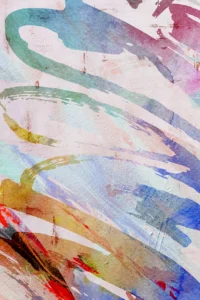 Gradient paint smears here and there with vibrant exaltation.