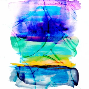 Hazy layers of colors overlap and build a window into brighter days.